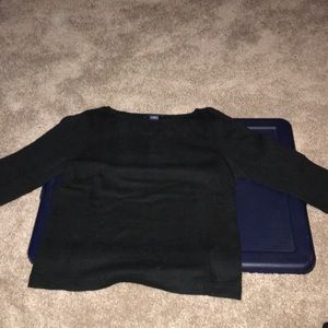 Ann Taylor 3/4 to long sleeve black top sz med